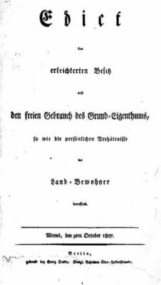 09.10.1807: Oktoberedikt wird beschlossen