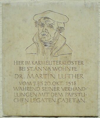 12.10.1518: Luther beim Verhör in Augsburg