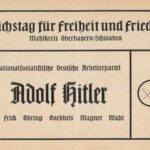 29.03.1936: Bei der Reichstagswahl werden erstmals Juden ausgeschlossen.
