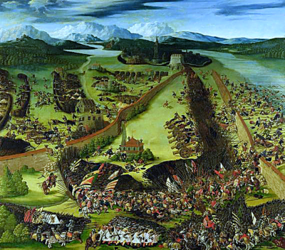Schlacht bei Pavia: Karl V. besiegt am 24.2.1525 seinen Gegner Franz I.