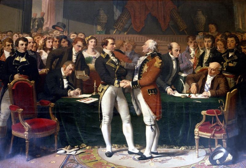 1802: Mit "Friede von Amiens" bekommt Napoleon britische Kolonialgebiete