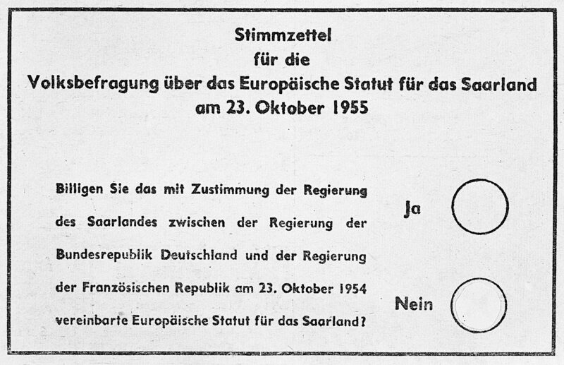 “Der geplatzte Traum von Europa – Die Saarabstimmung 1955” am 23.10.2025 im SWR